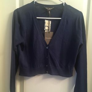 Abacapa Short Cardigan in Blueberry